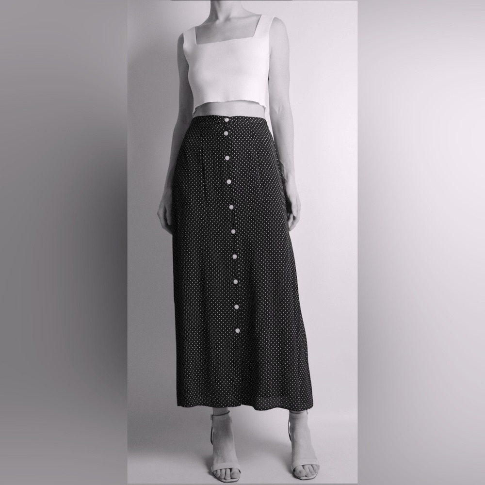 Vintage Pendleton Black and White Polka Dot Skirt